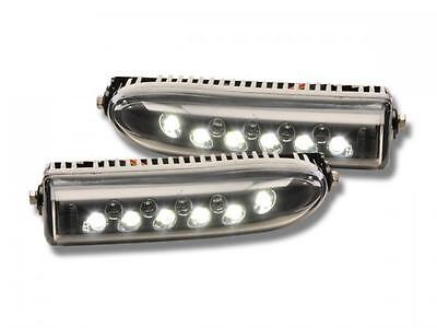 LED daytime running lights with turn signals universal, black
