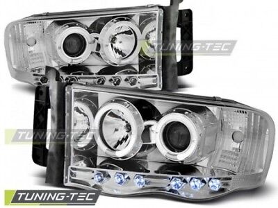 Coppia set kit Fari Fanali Tuning RAM 2002 > 2006 ANGEL EYES Cromati
