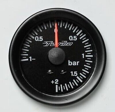 Calibrador de Presión Herramienta Road Italia VDO Style Turbo -1 + 2 BAR 52mm