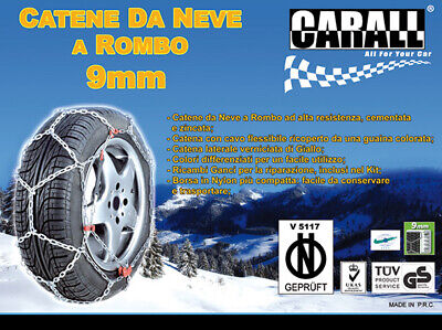 Catena Da Neve A Rombo Per Auto 9mm Gruppo 50 CARALL Omologato ONORM V 5117
