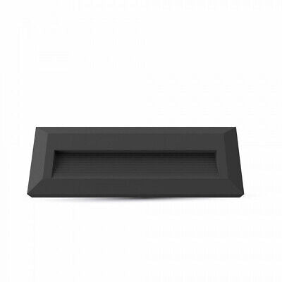 Faretto Luci Led Segnapasso Rettangolare Carcassa Nera 3W Neutro 4000K IP65 Mon