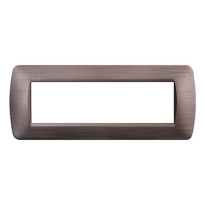 ETTROIT Placca Plastica Serie Space 7P Colore Bronzo Satinato Compatibile Con