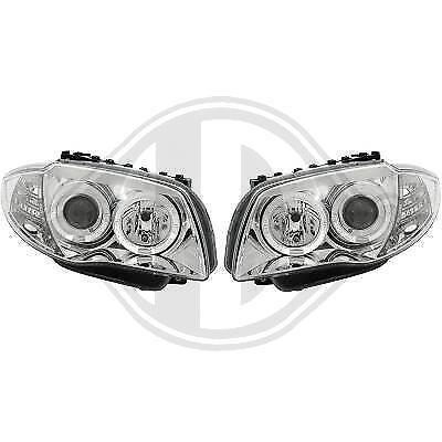COPPIA FARI TUNING FANALI Serie 1 E81/E82/E87/E88 ANGEL EYES LED LENTE ALOGENI