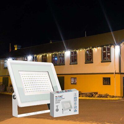 Faro Led Flood Light 100W 8700lm IP65 Slim 270x222x27mm Carcassa Bianca Luce