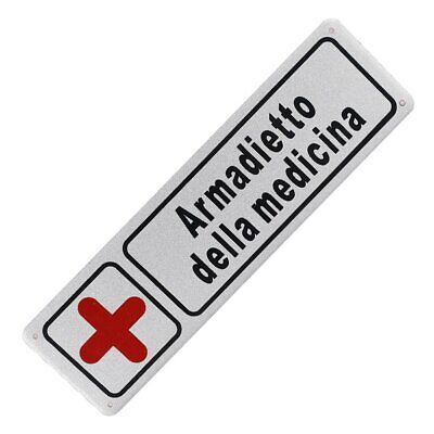 Cartello Segnaletico Armadietto della Medicina 5*18CM <ul><li>Segnaletica
