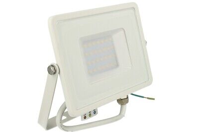 Faro Led Flood Light 30W IP65 Bianco Naturale Super Slim Carcassa Bianca Chip