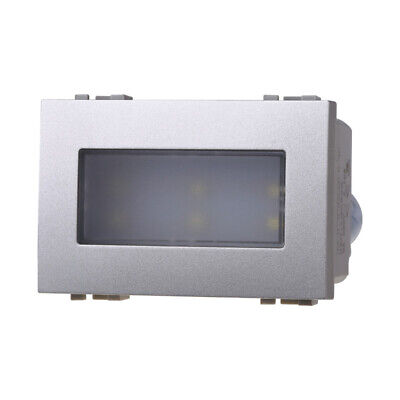 ETTROIT Lampada Led Segnapasso 3P 220V Grigio 6000K Compatibile Con Bticino