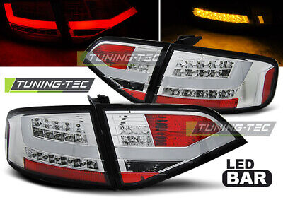 FANALI POSTERIORI A LED CROMATI per A4 B8 08-11 SEDAN