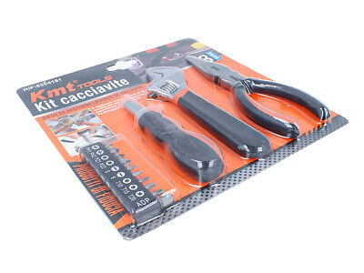 Kit Attrezzi 13 Pezzi Cacciavite Magnetico ad Incastro + Chiave Regolabile A