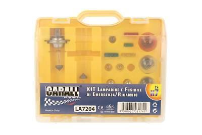Kit Lampade Ricambio Emergenza Alogena Auto Bulbset 2X H7 12V 4 Fusibile (17 pz