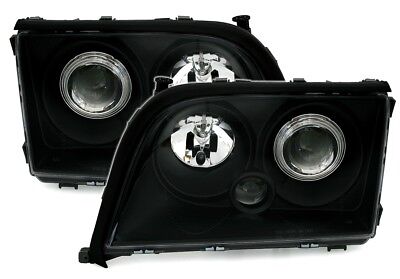 Faro Fanale per  W140 in Klarglas nero