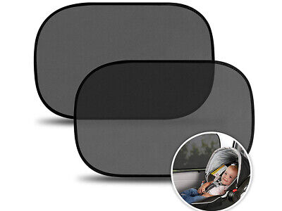 2 Pezzi Tendina Parasole Laterale Auto In PVC 44X38cm Colore Nero <ul><li>La