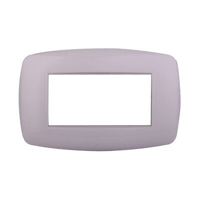 ETTROIT Placca Slim Serie Space 4P Colore Bianco Compatibile Con Bticino Living