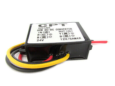 Alimentatore Step Down Convertitore DC-DC 5A Slim Da DC 17-35V a 12V CPT <p