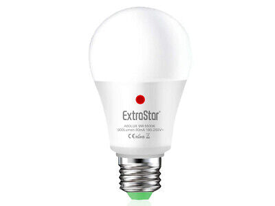Lampada A Led E27 Con Sensore Crepuscolare 9W 900 Lumen A60 6500K Day Night