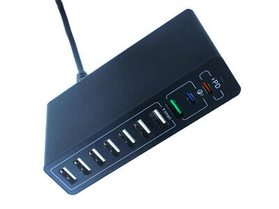 Alimentatore Caricabatterie USB da Muro 65W 2 Type C PD 1 QC3,0 7