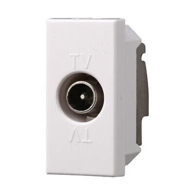 ETTROIT Connettore Presa TV Passante Maschio Colore Bianco Compatibile Con