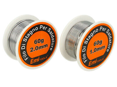 Kit Filo Stagno Per Saldature 1mm X 60g 2mm <ul><li>Rotolo di