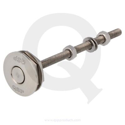 Ganci chiusura cofano Super Veloce 315mm - M6 - acciaio silver