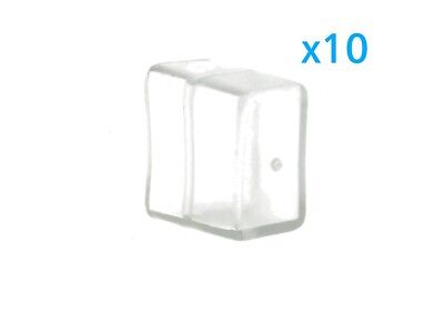 10 PZ Gommini PVC Termine Morbida 15X9 mm Per Chiusure Striscia Bobina Led