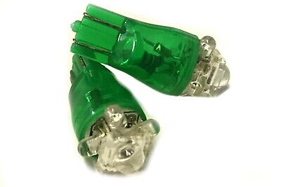 Coppia 2 Lampade Led T10 Con 1 F5 Flux + 4 F3 Colore Verde Green 12V 0,2W <p>