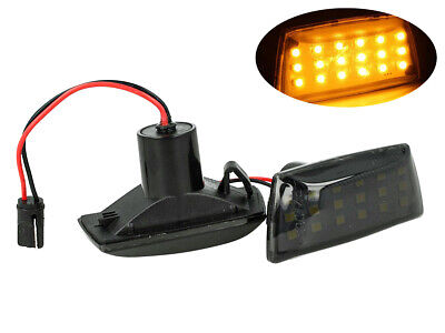 Kit Freccia Laterale a Led Side Marker Lente Nero Fume Luce Arancione Per