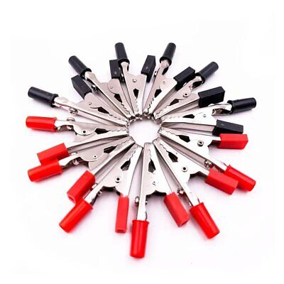 <ul> <li>Set da 2 Pinze a Coccodrillo Rosso e Nero, Adatto per la Bassa