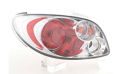 Coppia fari fanali posteriori TUNING 206 98-05 3/5 porte CROMATI