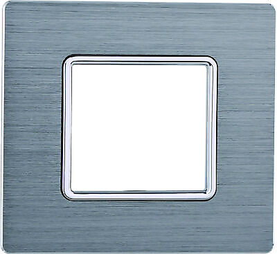 ETTROIT Placca In Alluminio Serie Solar 2P Colore Silver Compatibile Con
