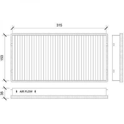 FILTRO ABITACOLO PORSC COMPATIBILE CON PORSCHE 911 / Boxster