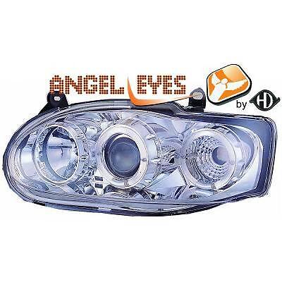 Coppia fari fanali anteriori TUNING ESCORT 95-99 chrome con anelli ANGEL EY