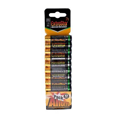 <p>Pila Batteria R03 AAA Mini Stilo 1,5V 400mAh MN2400 Alcalina Extrastar