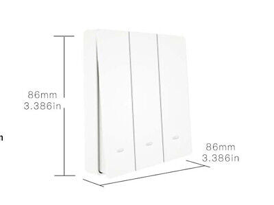 Interruttore Da Parete Wireless WiFi + RF 433 Con 3 Tasti Attacco Semplice Dove