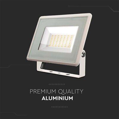 Faro Led Flood Light 50W 4300lm IP65 Slim 180x150x27mm Carcassa Bianca Luce