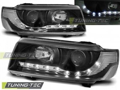 Coppia Fari Fanali Anteriori Tuning PASSAT B4 11.93-05.97 DAYLIGHT Nero