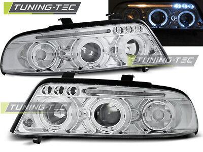 HEADLIGHTS ANGEL EYES CHROME fits A4 01.99-09.00
