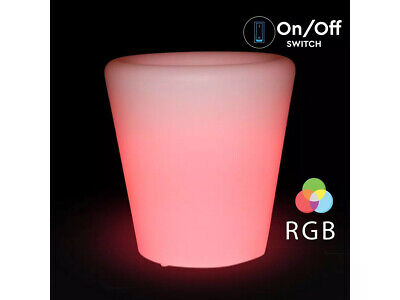 Lampada Luce Led RGBW Luminoso Forma Vaso Ricaricabile Con Telecomando Incluso