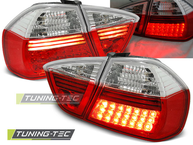 LED TAIL LIGHTS RED WHITE fits BMW E90 03.05-08.08