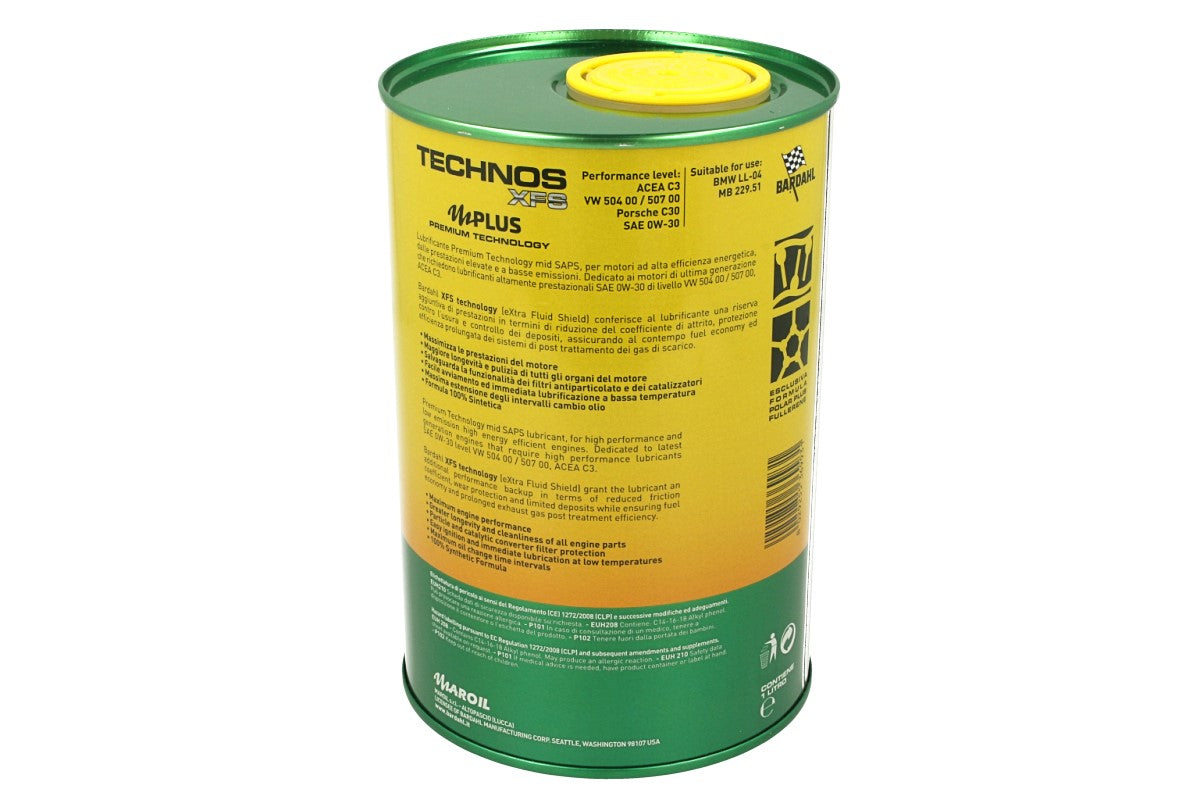BARDAHL TECHNOS XFS C3 AV504 0W30 Olio Motore Lubrificanti Auto 1 LT <p>