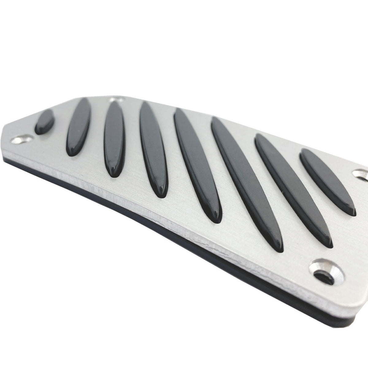 Pedali Black Stripe 3 in alluminio satinato con inserti gomma anti scivolo