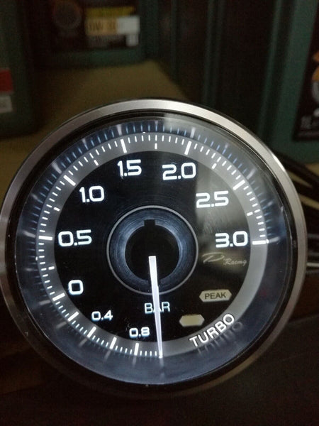 Manometro Strumento 60mm DEPO Racing PRESSIONE TURBO -1+3 bar analogico picco