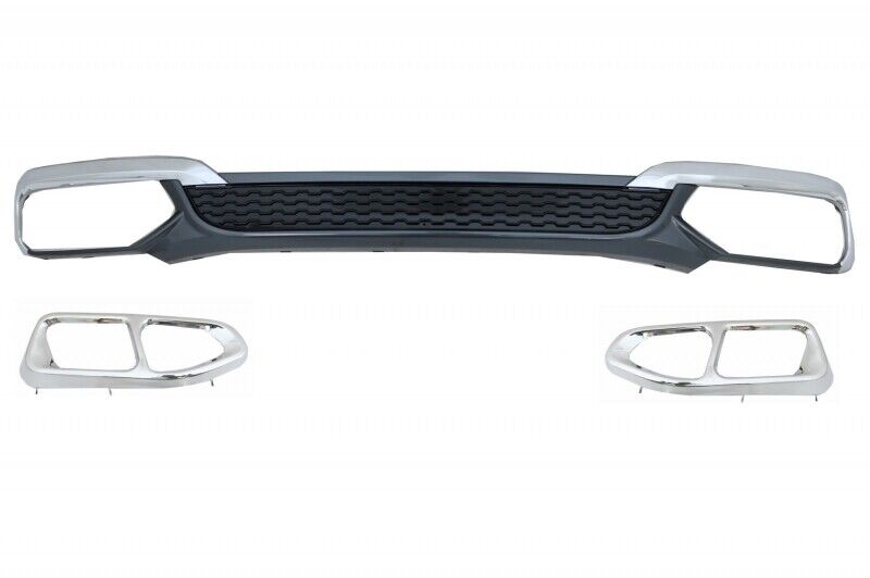 Paraurti posteriore Spoiler Valance Diffusore Doppia uscita adatto per Seri