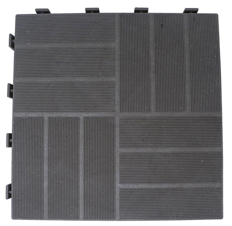 Piastrelle ad Incastro WPC Composite in Legno e Plastica 40x40cm Spessore 45mm
