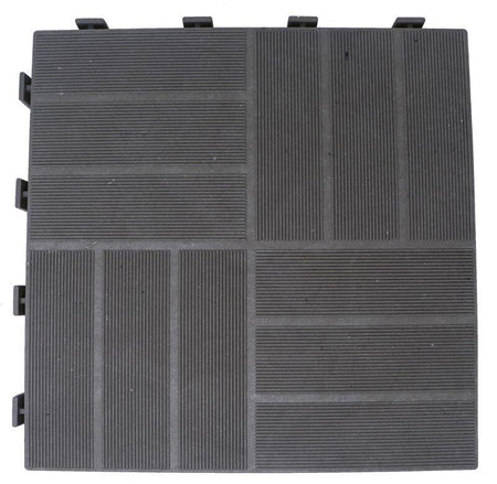 Piastrelle ad Incastro WPC Composite in Legno e Plastica 40x40cm Spessore 45mm