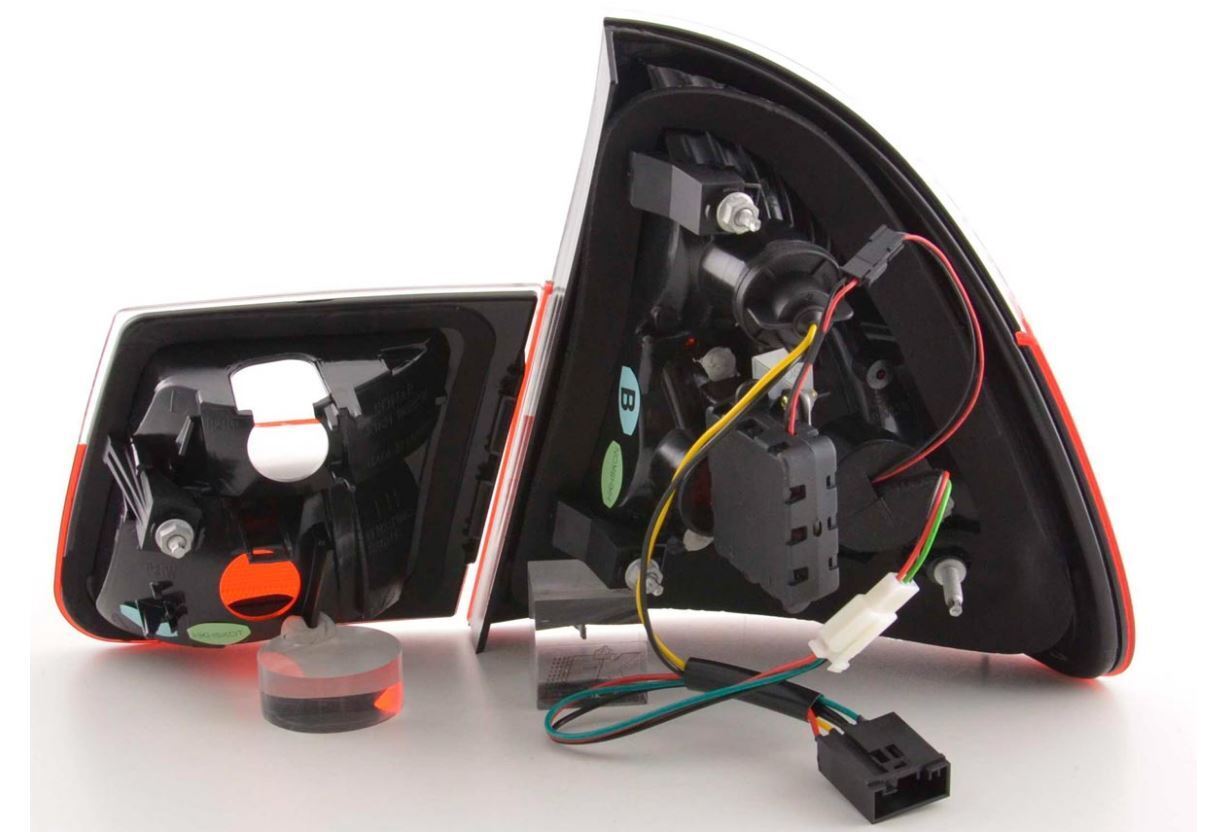 Coppia Fari Fanali Posteriori Tuning E46 Touring 98-05 Rosso\trasparente