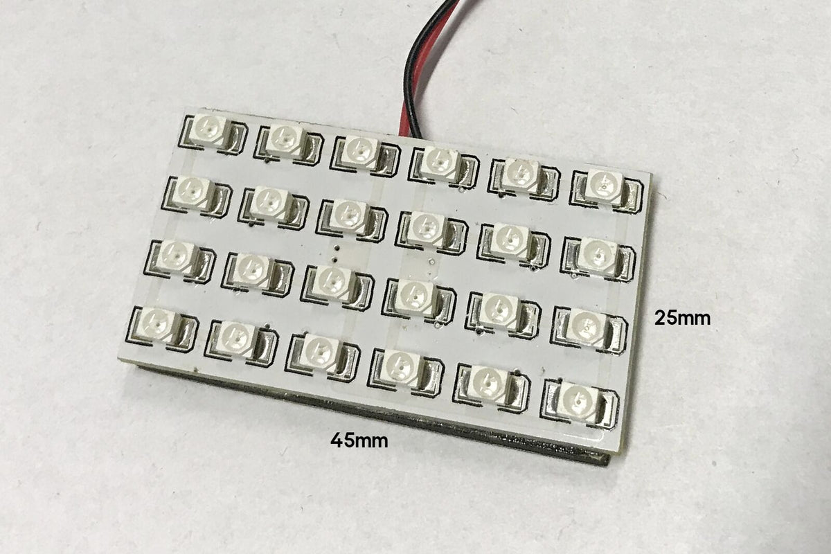 Pannello Plafoniera Lampada Led 12V 2,5W Con 24 Smd 3528 Colore Giallo 45X25mm