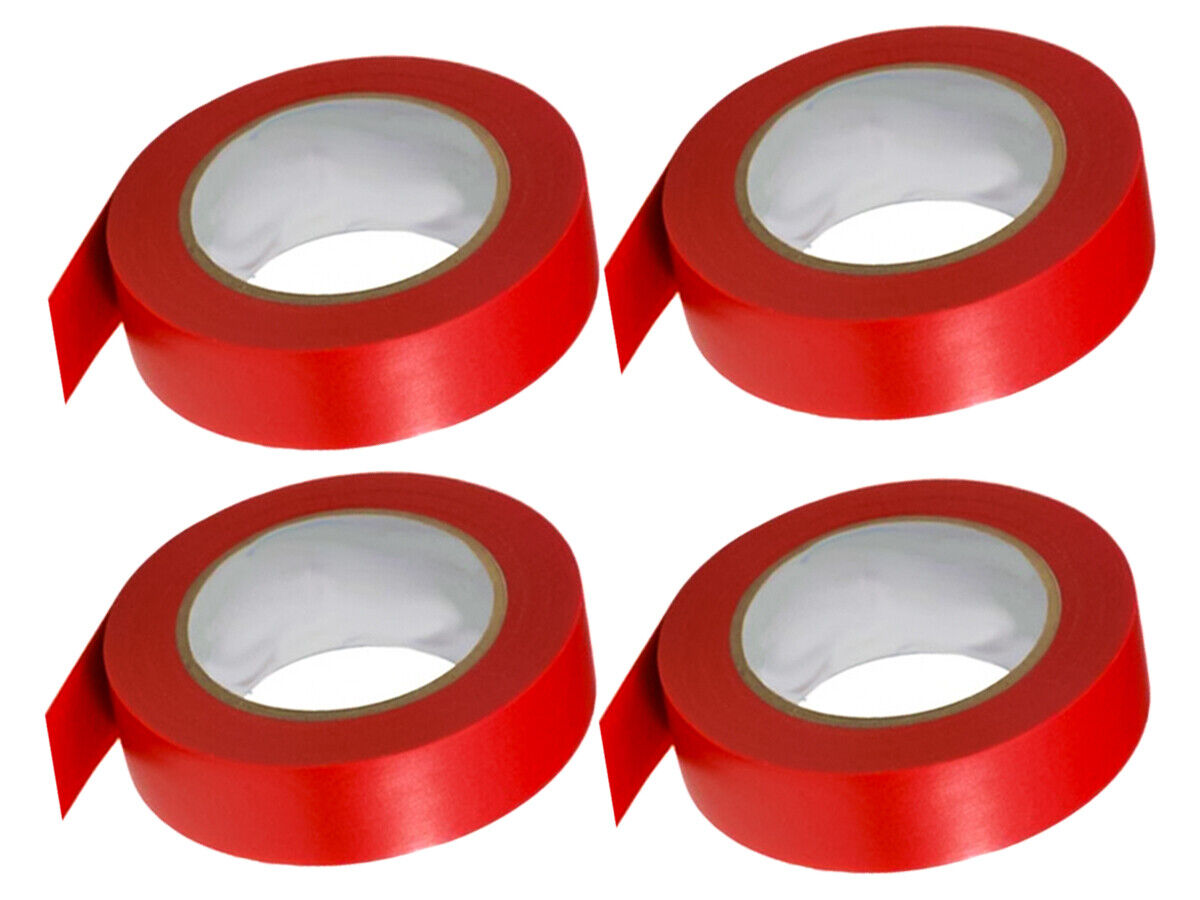 Nastro Isolante Elettrico in PVC 18mm X 20m Rosso <ul> <li> Realizzata è Grado