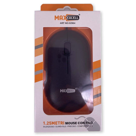 Mouse Ottico USB 2.0 Leggera e Slim da Lavoro Ufficio Viaggio Uso Personale con