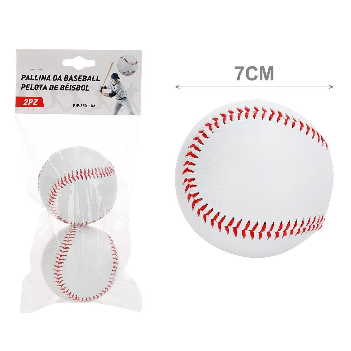 2 Pezzi Palla da Baseball Softball per Training Sport e Tempo Libero Colore Blu