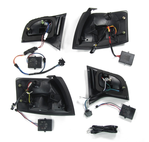 Coppia Set Fari Fanali Posteriori Tuning A4 B7 04-08 AVANT Rosso / Bianco LED